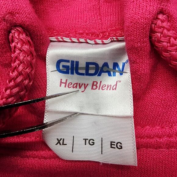 Gildan Hoodie Womens XL Pink Proud Air Force Mom Sweatshirt Military Patriot - Picture 6 of 11